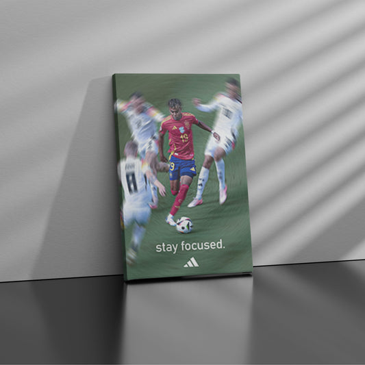 Lamine Yamal "Stay focused" - Canvas