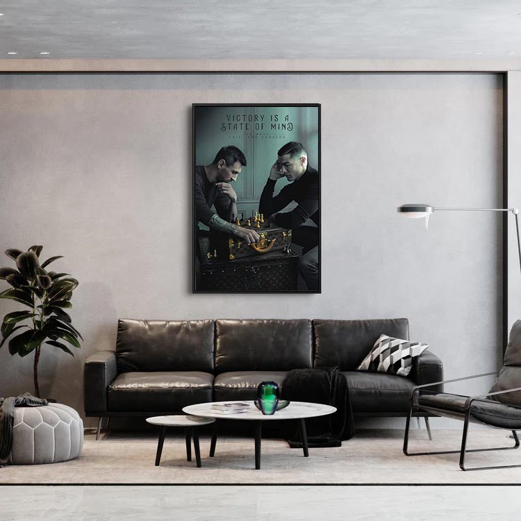 Messi vs. Ronaldo Chess Battle - Soccer - Poster