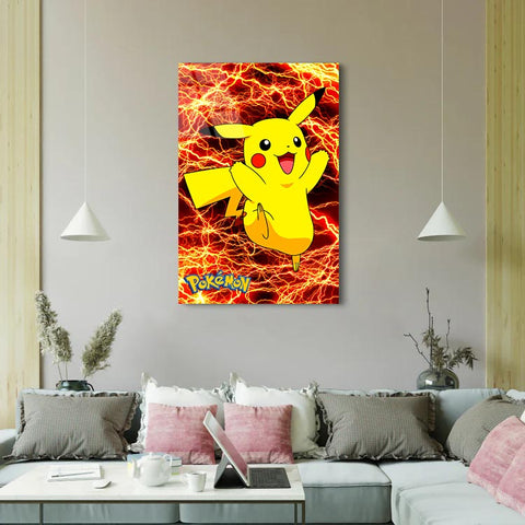 Red Lightning Pikachu  - Glass