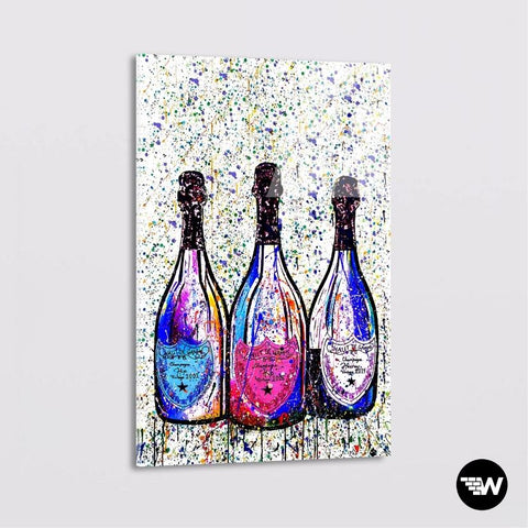 Colored Champagne Bottles