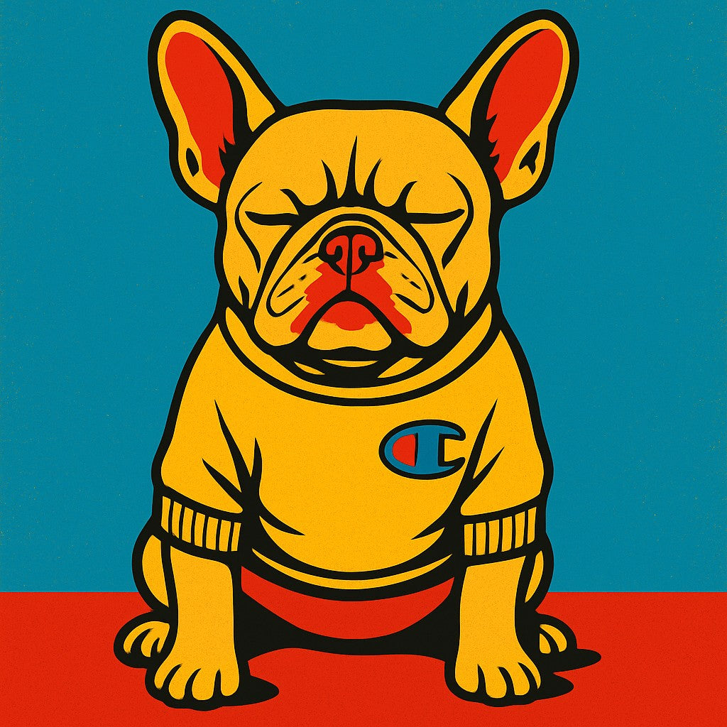 Voorbeeld: hondenportret — pop-art